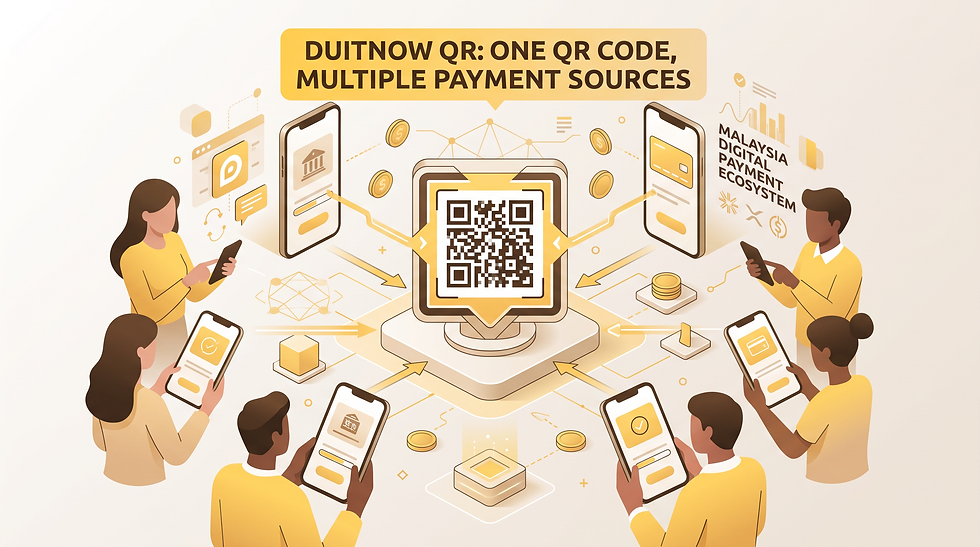 One QR code. Multiple ways to pay.