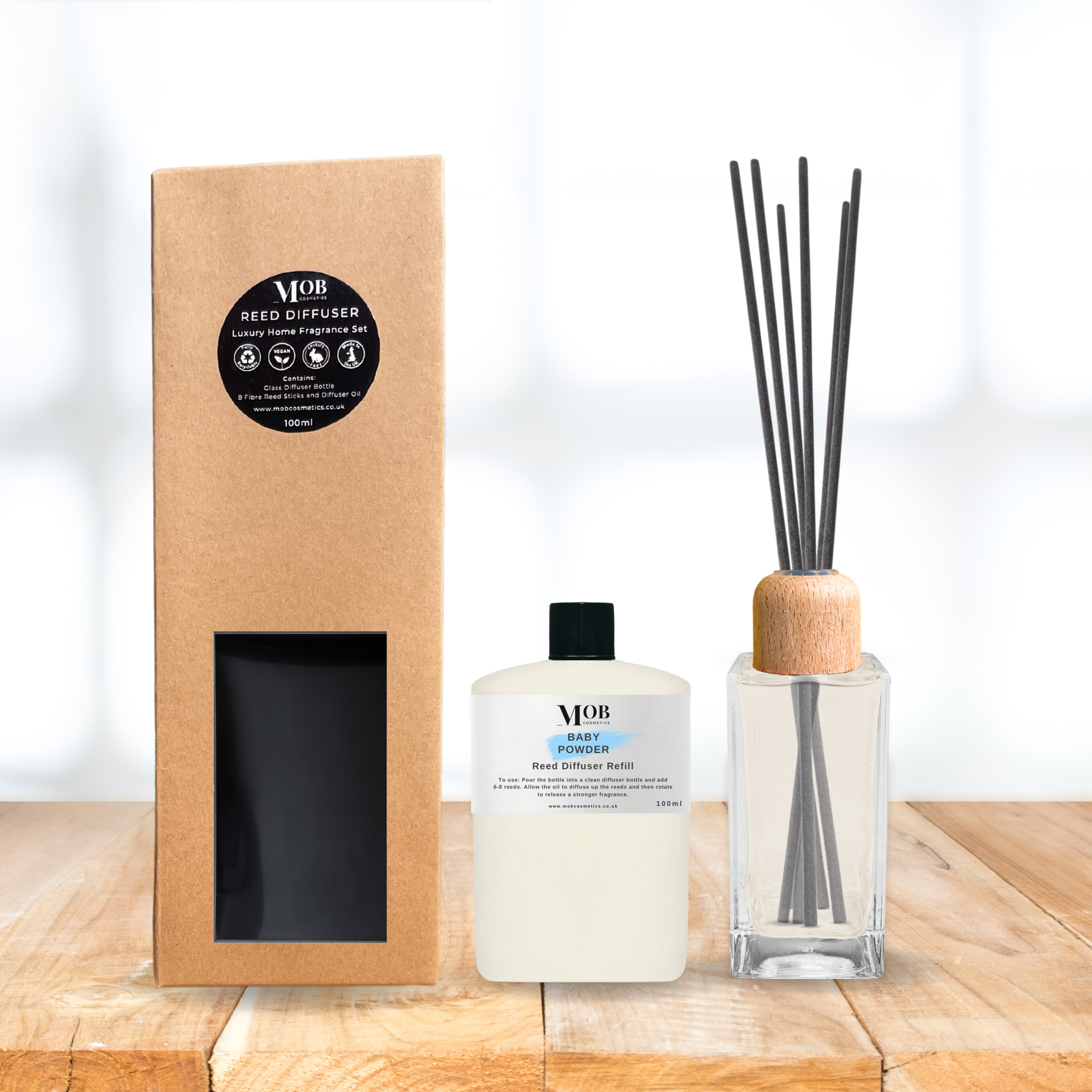 Baby Powder Reed Diffuser Gift Set