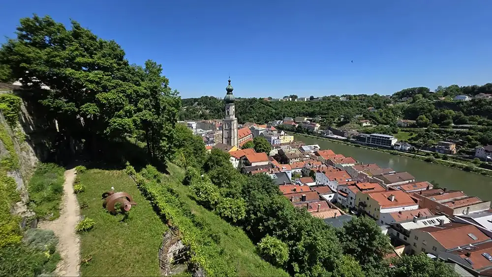 river next to Burghausen Castle 