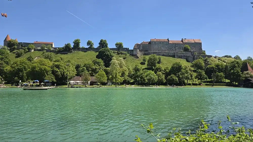 Wöhrsee next to Burghausen Castle 