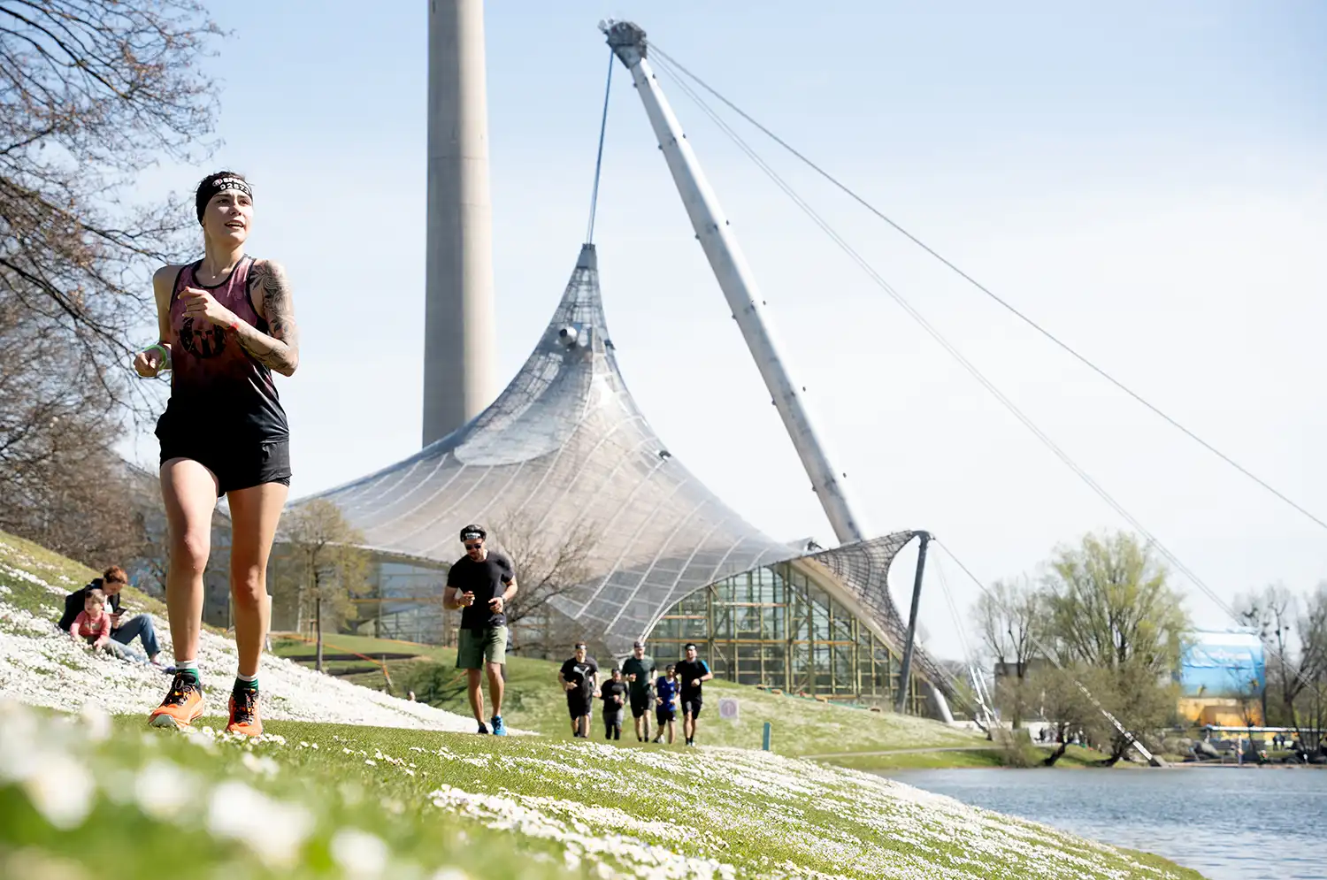 Female runner in Spartan Race Munich