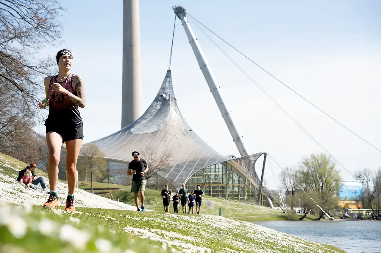 Female runner in Spartan Race Munich