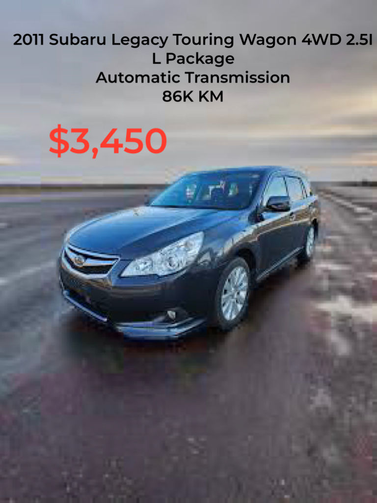 Subaru Legacy Touring Wagon 4WD 2.5I L Package 2011
