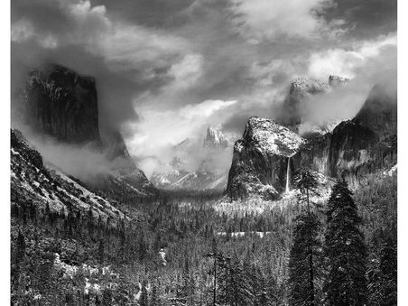 photo de Yosemite en noir et blanc par Ansel Adams