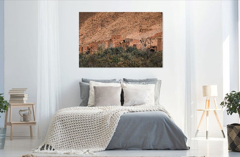 chambre décorée avec photo de paysage