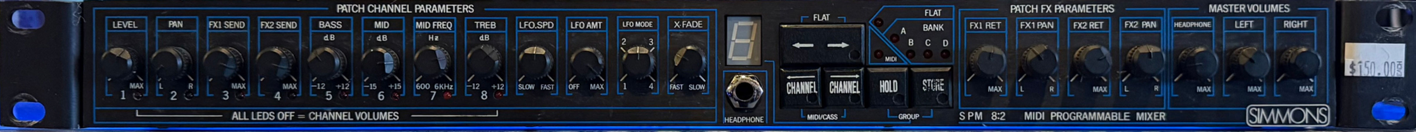 1987 Simmons SPM 8:2 Programmable Line Mixer