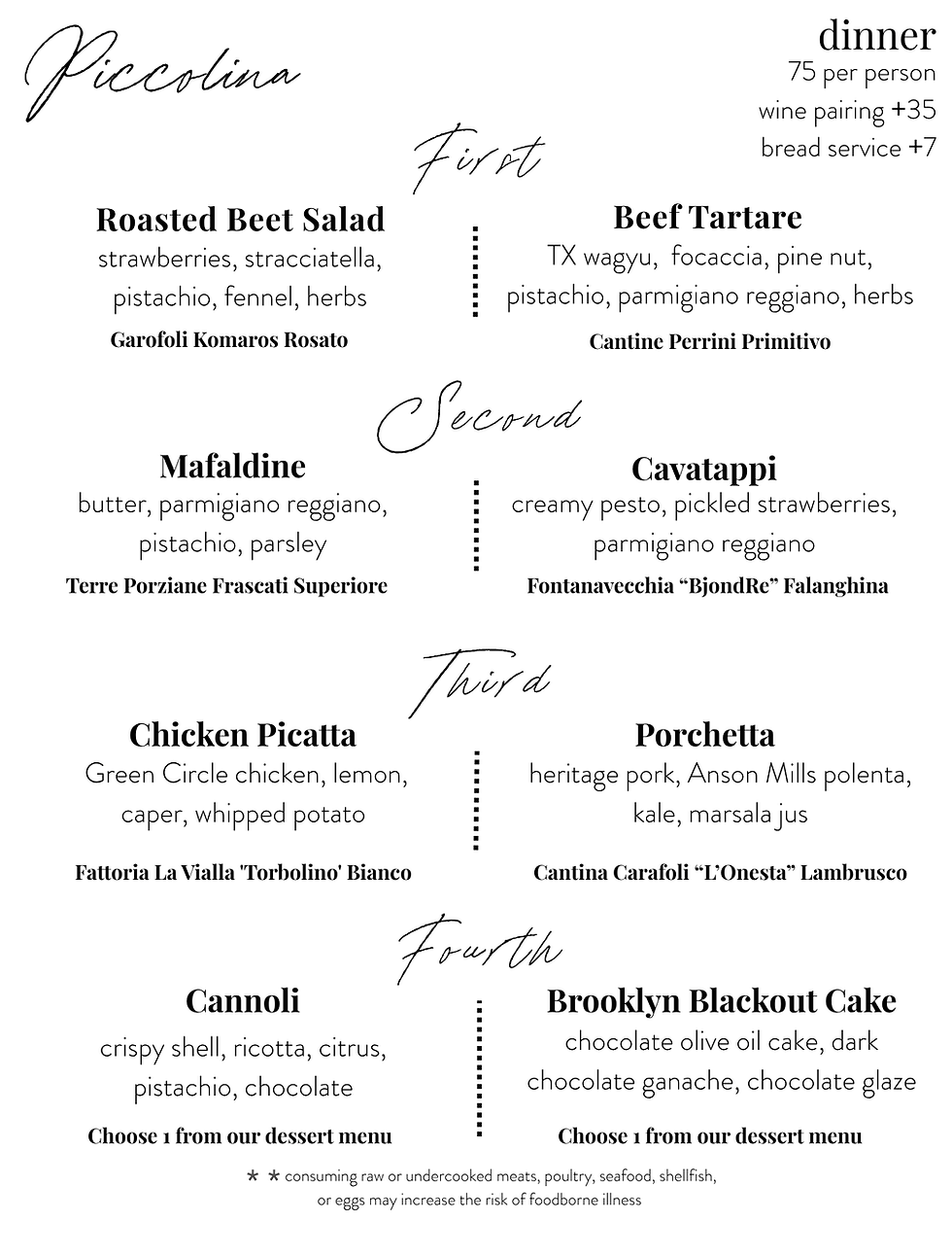 6.5.26 Dinner Menu