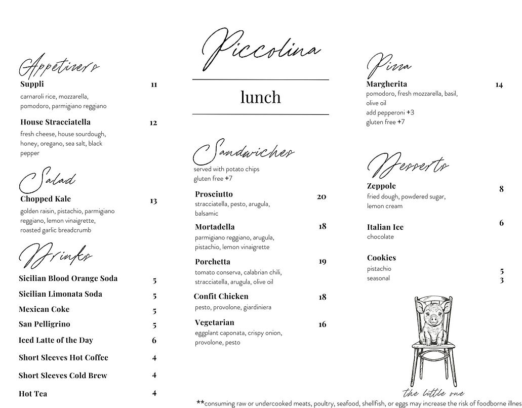 Lunch Menu