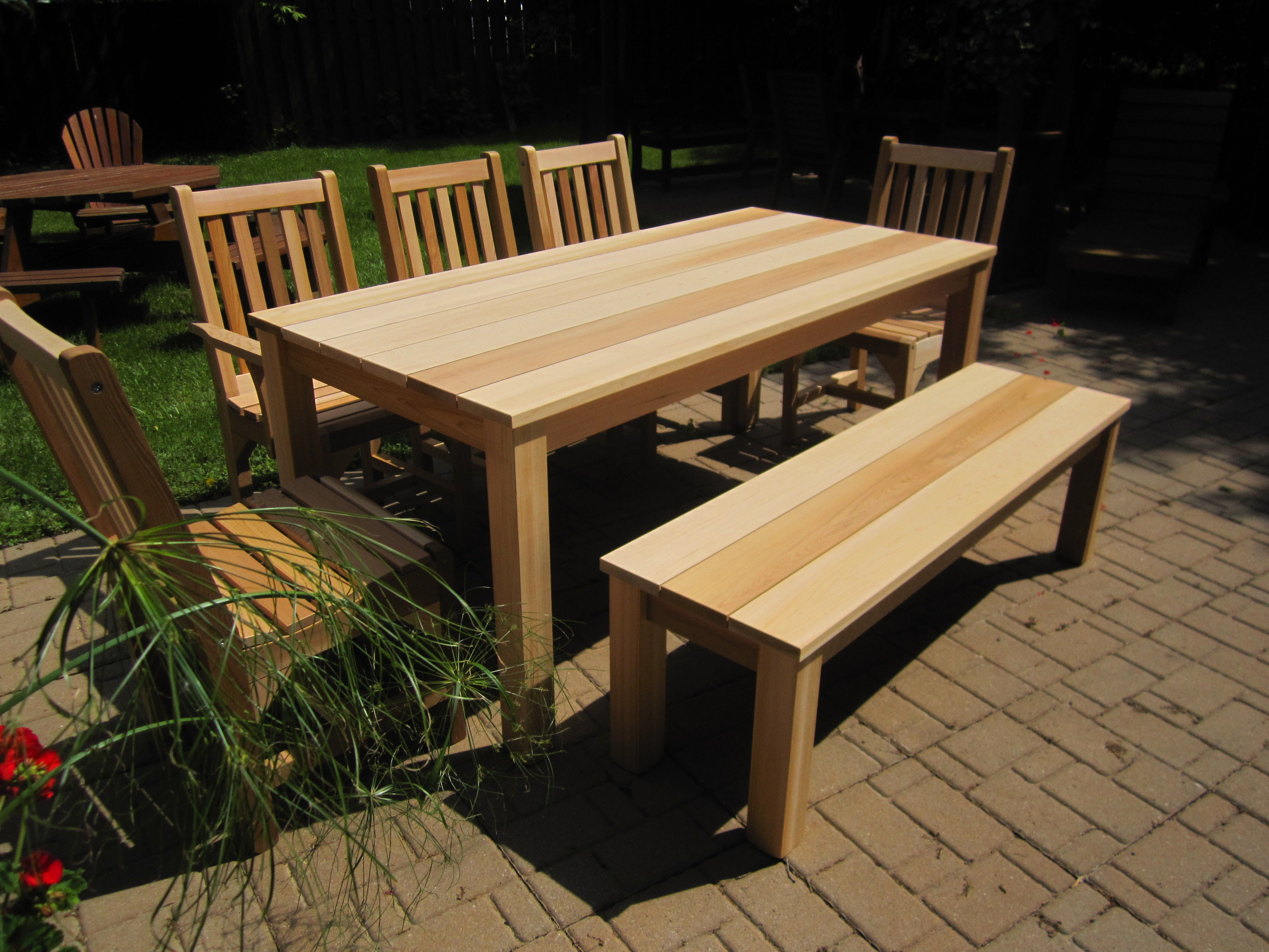 Contemporary Set with Select Chairs and Bench