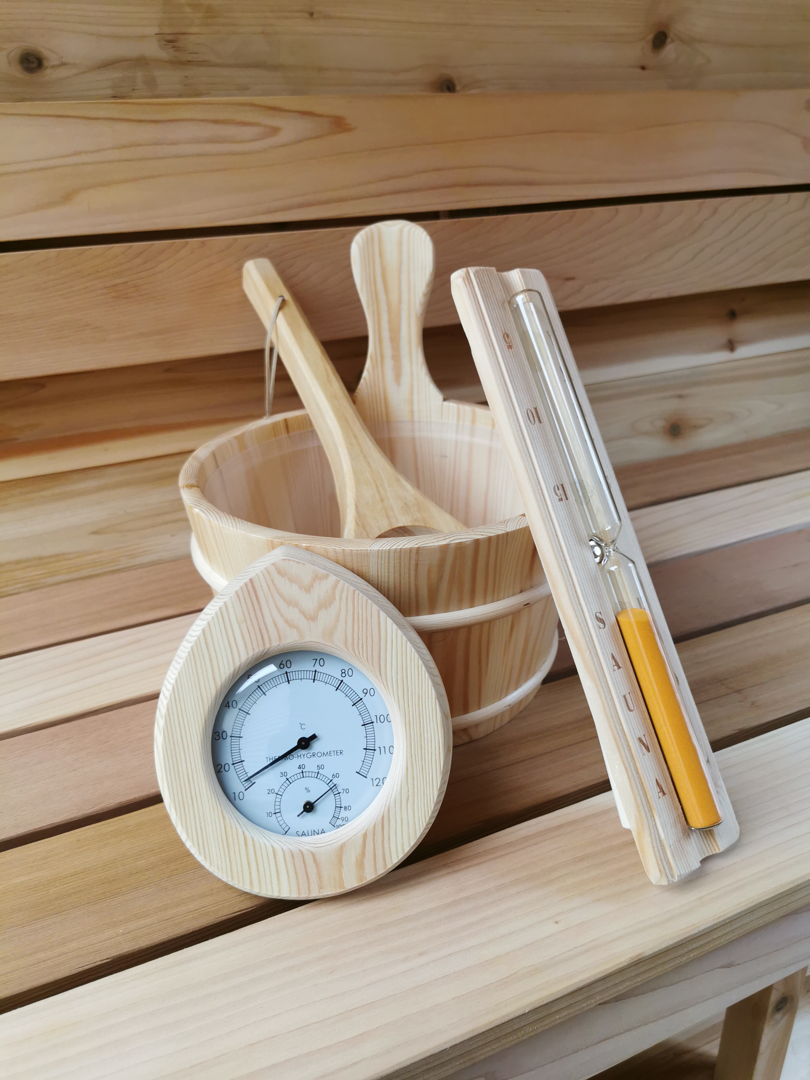 Ensemble de départ sauna en bois