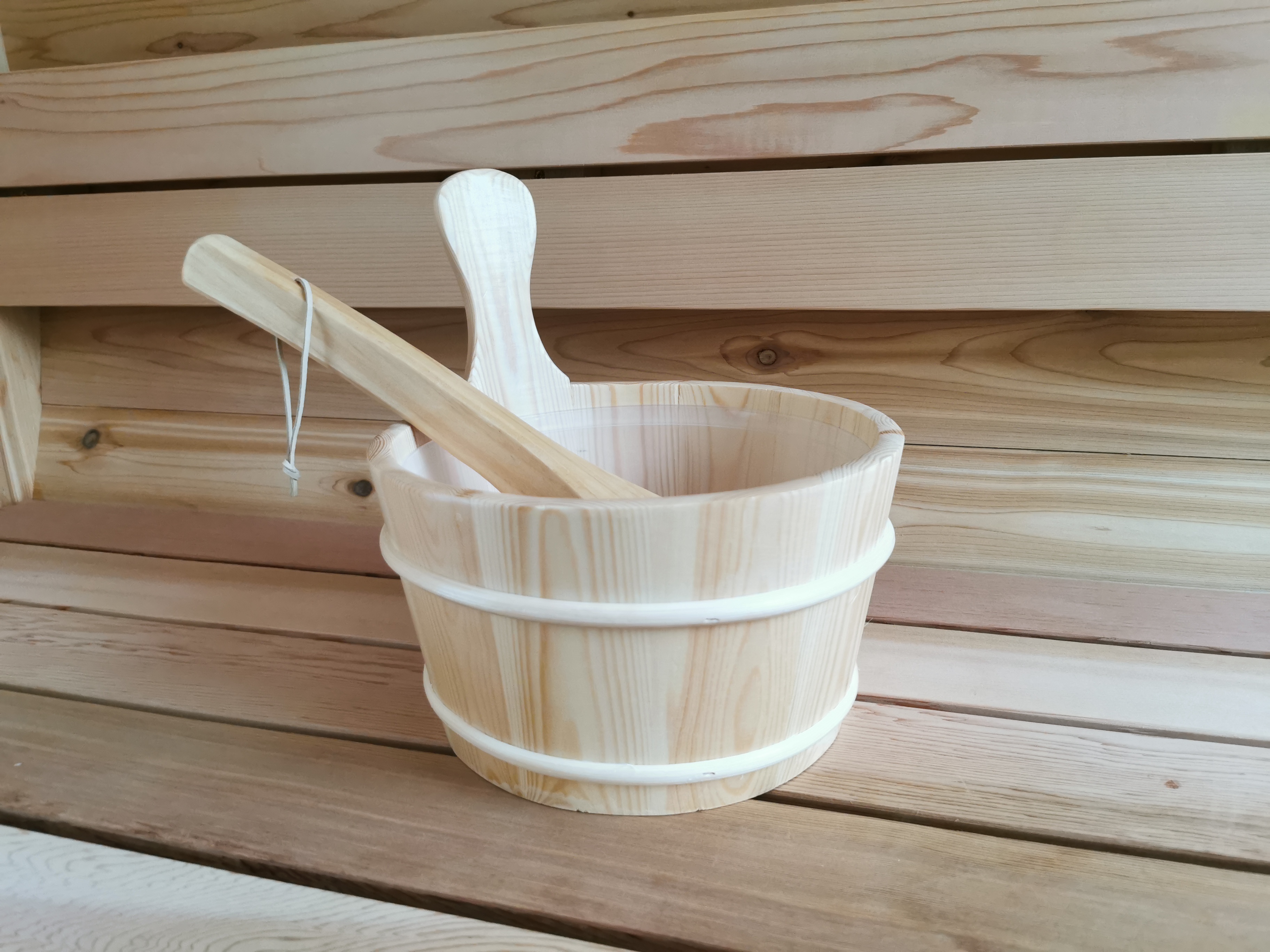 Sceau & louche pour sauna
