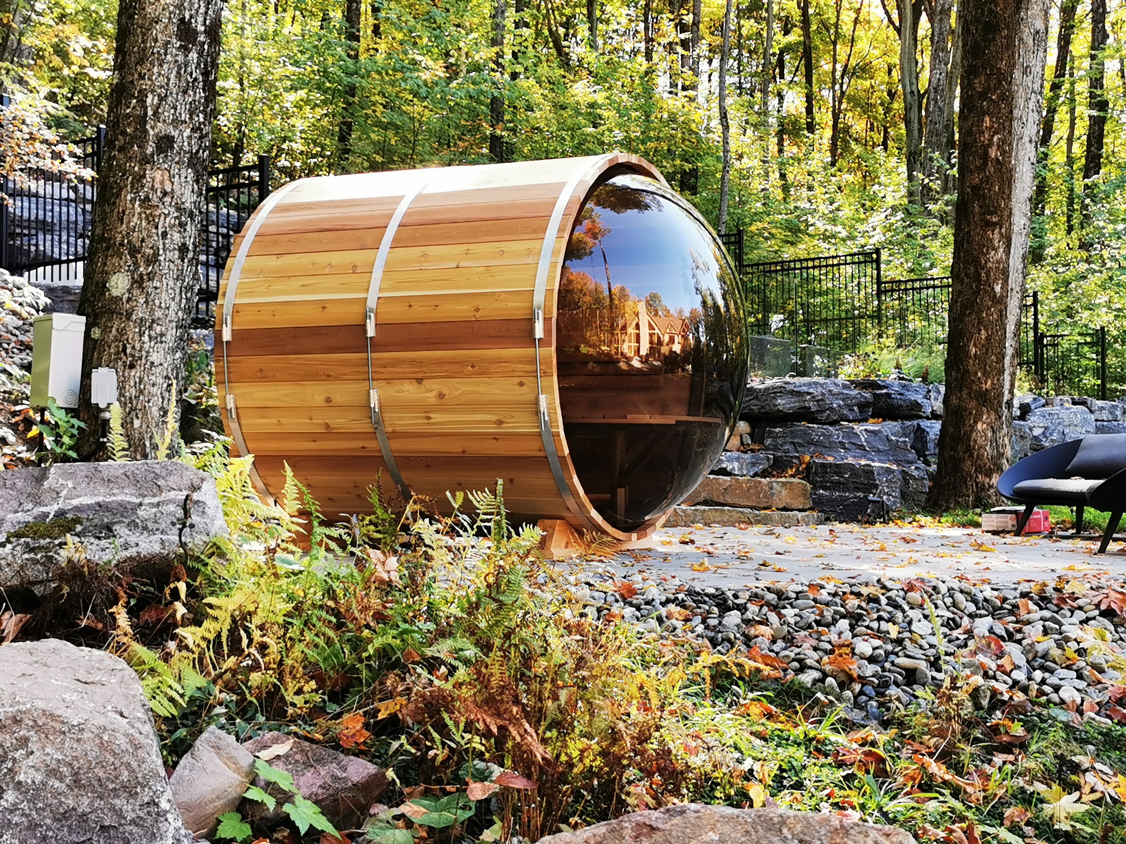 Sauna Boréal Panoramique - Baril 6 pieds