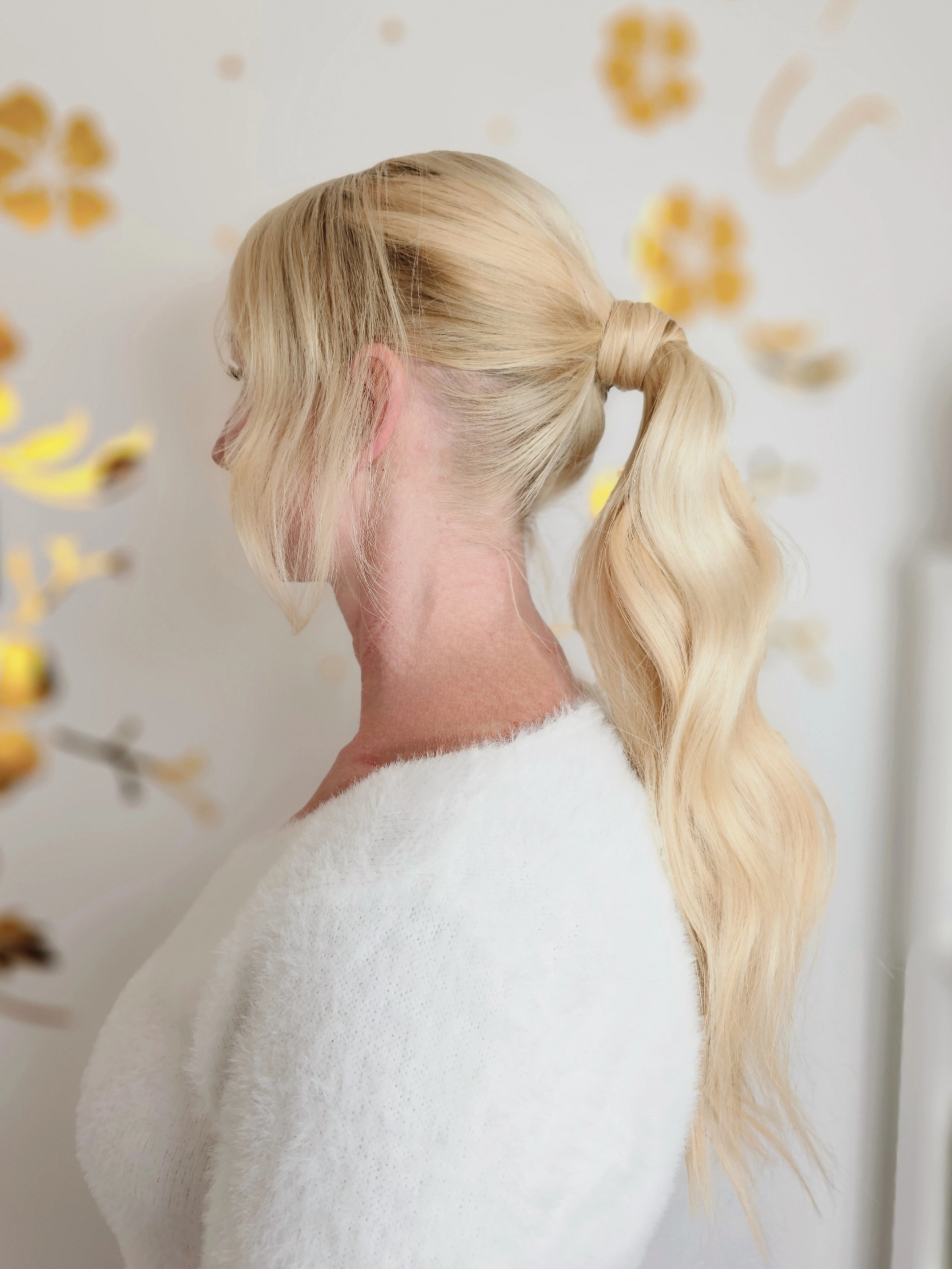 blond hair extensions
