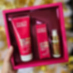 Seward Mediter haarverzorgingsset: shampoo, olie en Amber Gold haarserum in luxe doos.