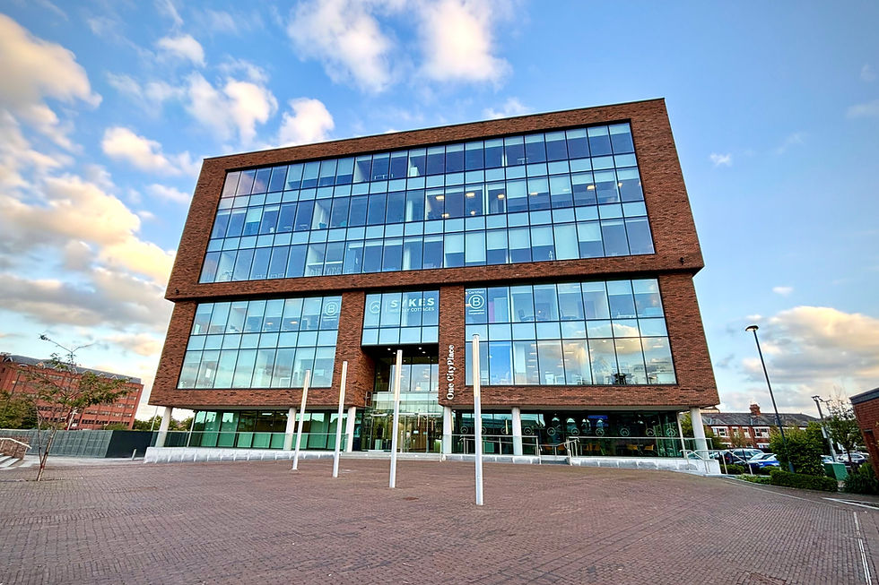 External photo of modern office building