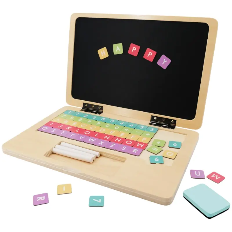 Mi Primera Laptop Didáctica de Madera