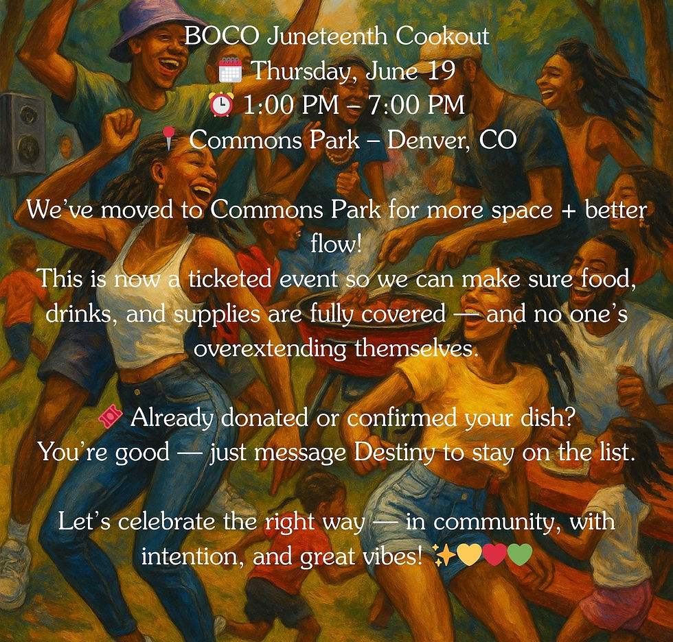Black Outdoors CO Juneteenth Cookout