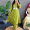 Thumbnail: Cotton Kurta set with elephant and coconut tree Embroidery