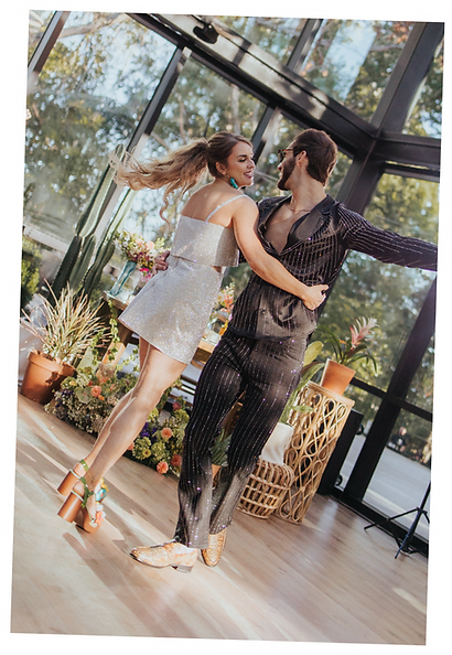 bride and groom dancing
