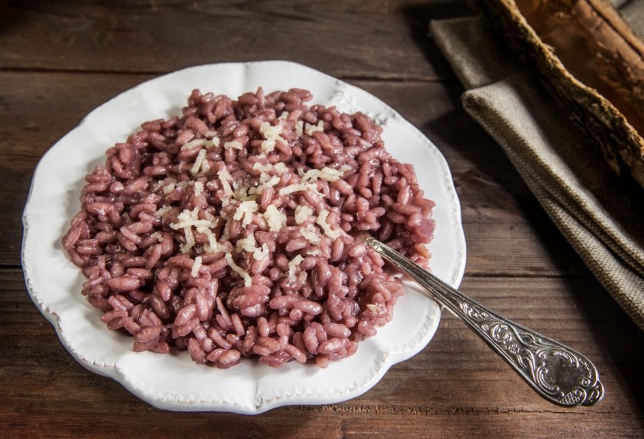 Risotto with speck and barolo