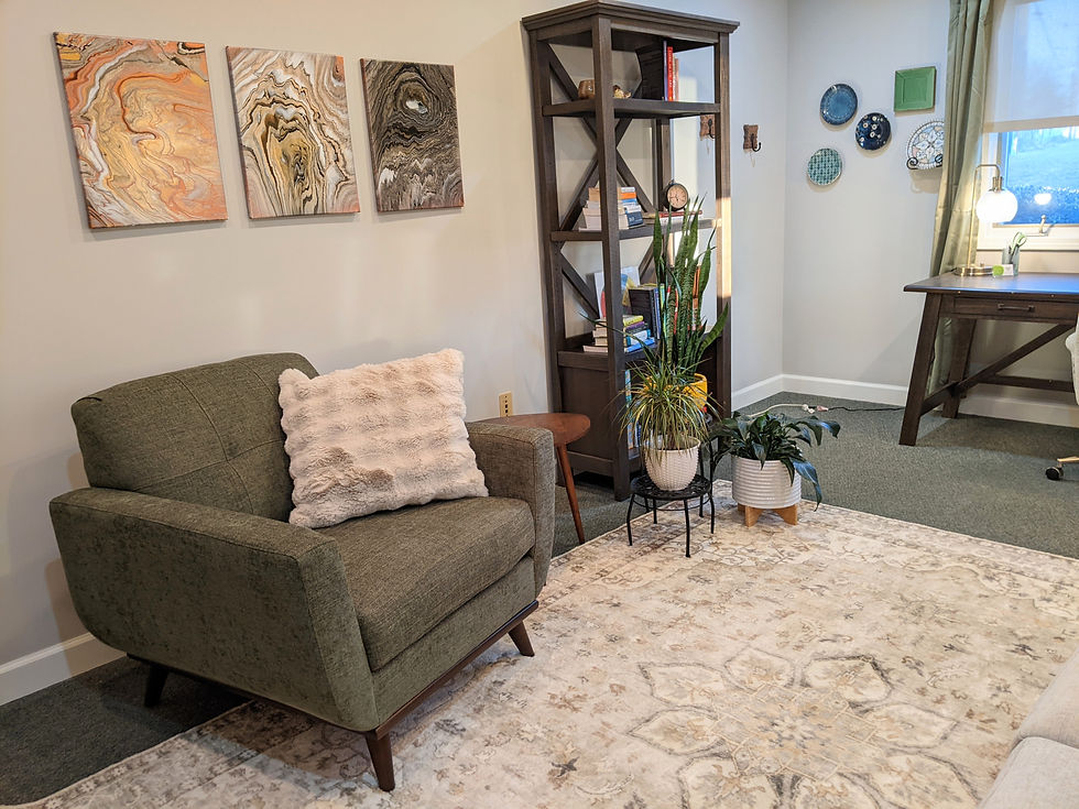 Calming space for individual therapy sessions in Asheville NC area