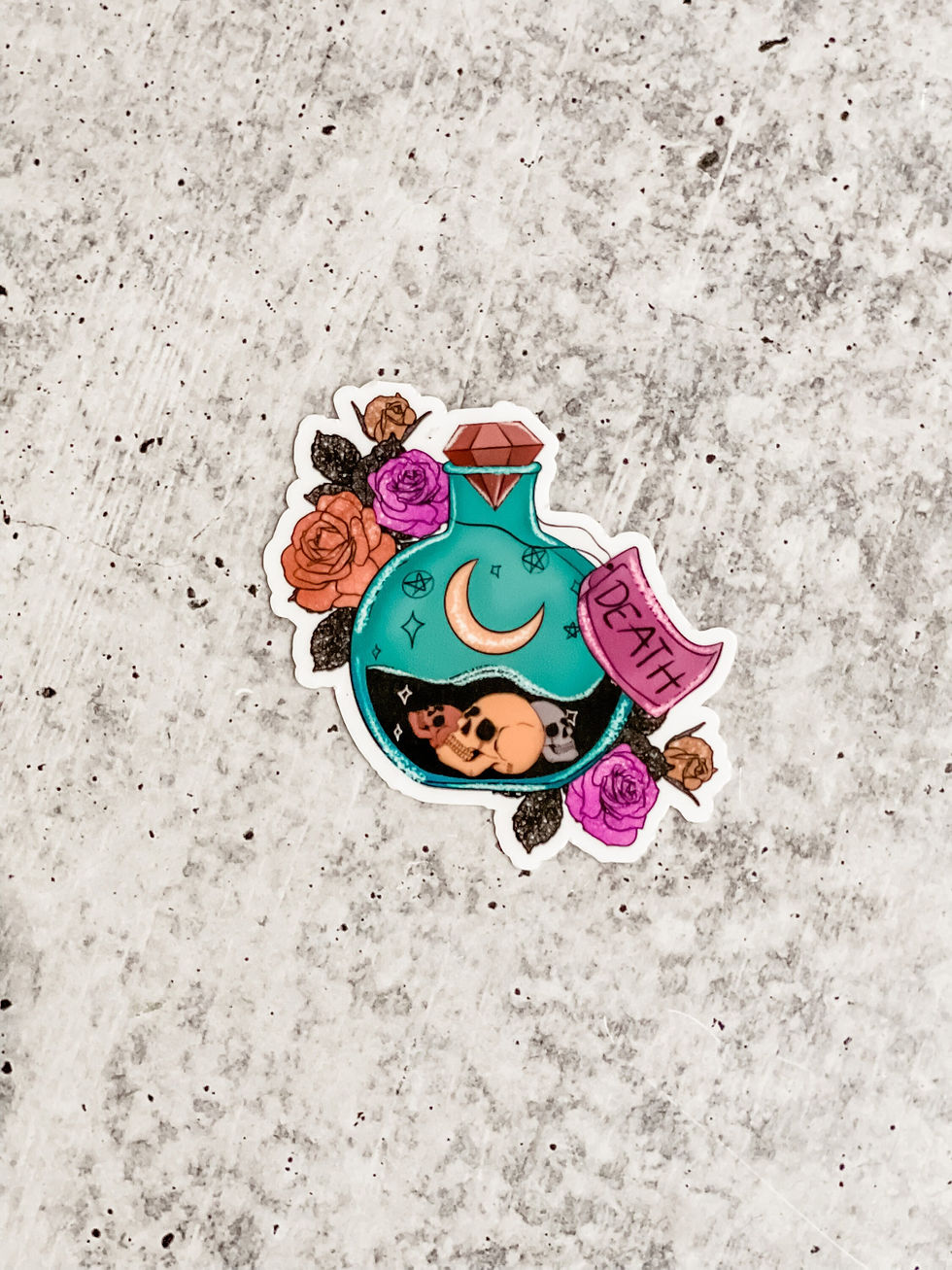 Thumbnail: Set of 4 Halloween Cute Ghost Retro Waterproof Stickers - Water Resistant Decal 