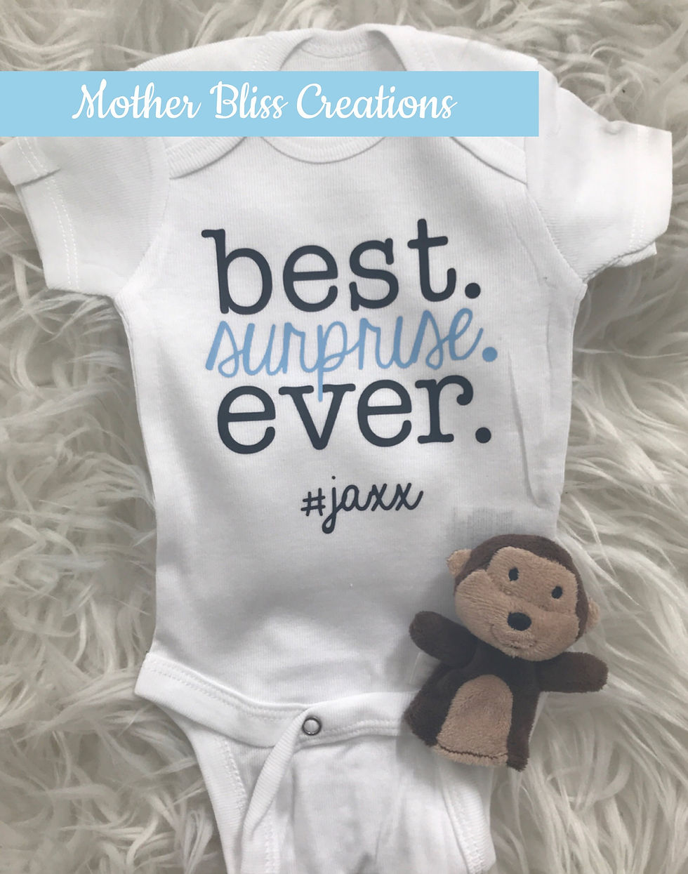 Handmade Personalized Going Home Outfit | Best Surprise Ever | Name Bodysuit |