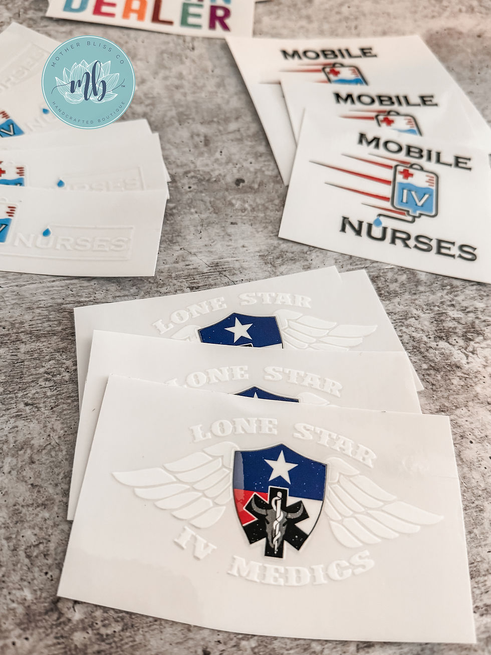 Thumbnail: UV DTF Decals for hard surfaces - 3D permanent, dishwasher safe!