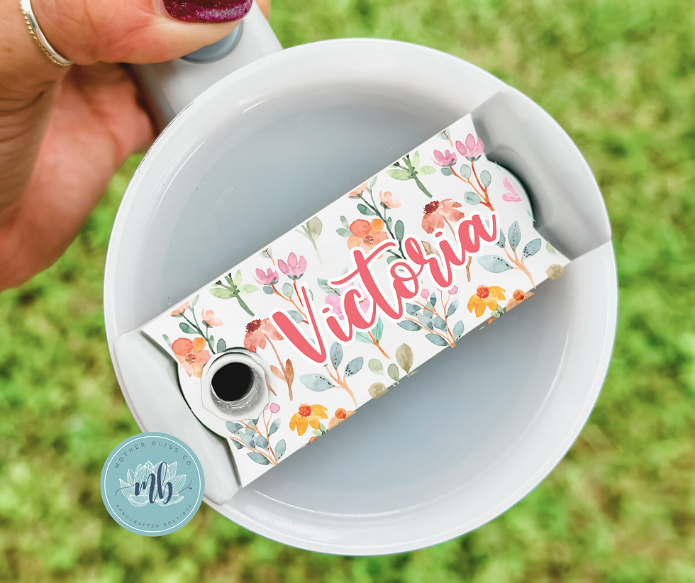 Thumbnail: Custom Acrylic Tumbler Charms | Name Tag | Plate Cover - Fits 30oz or 40oz Cups