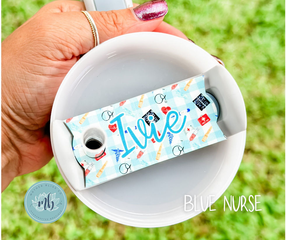 Thumbnail: Custom Acrylic Tumbler Charms | Name Tag | Plate Cover - Fits 30oz or 40oz Cups
