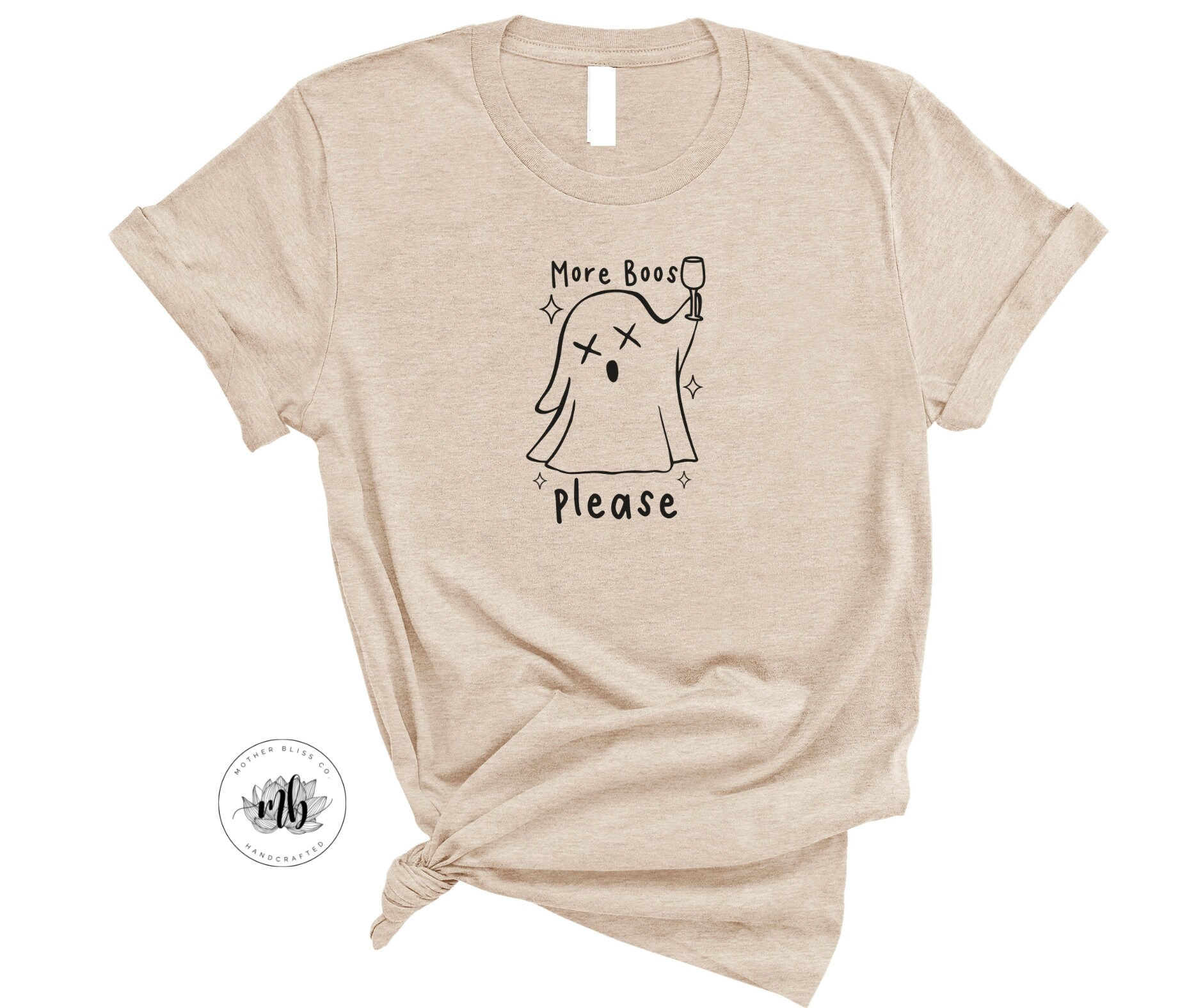 More Boos Please Ghost Funny Fall Halloween Tee | Funny Drunk Ghost Shirt | Booz