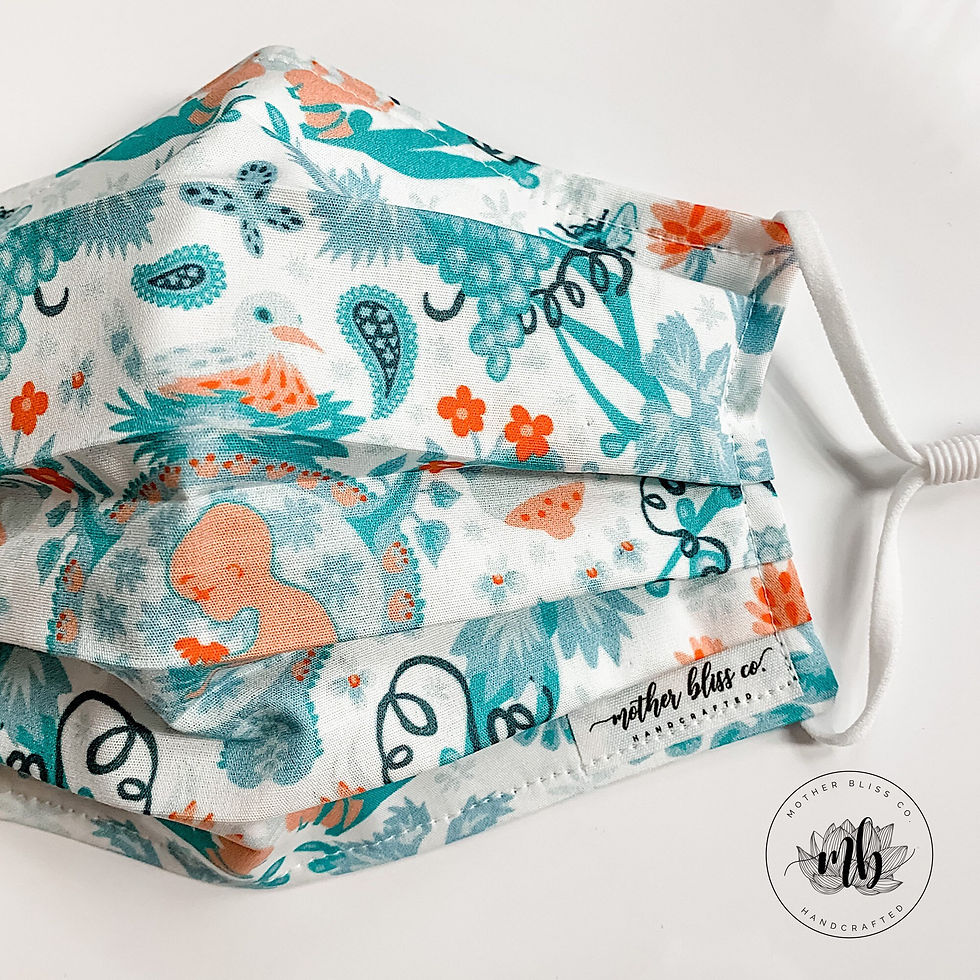 IVF Fertility Baby in Womb Mask | Handmade Fabric Mask with Pocket for Filter -