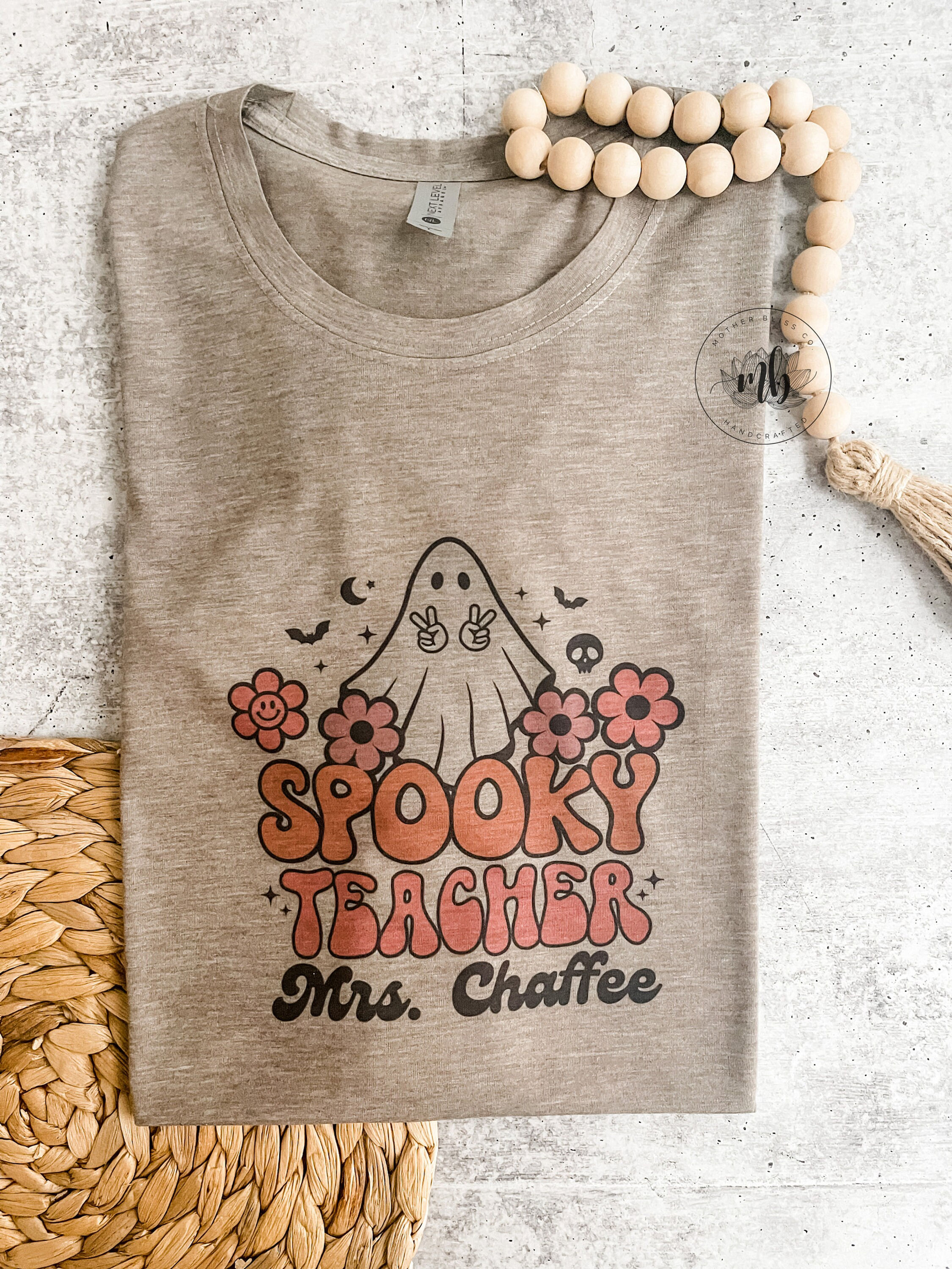 Spooky Teacher - Personalized Custom Funny Fall Halloween Tee for Teacher Gift |