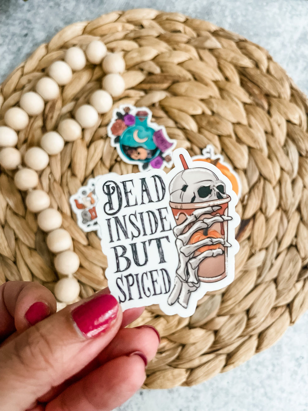 Thumbnail: Set of 4 Halloween Cute Ghost Retro Waterproof Stickers - Water Resistant Decal 