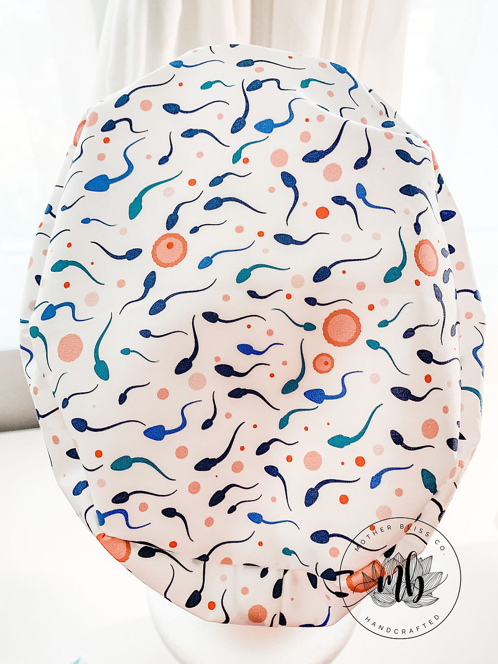 Thumbnail: Egg and Sperm - Scrub Hat - IVF Hat | 100% Cotton | Adjustable Elastic with Togg