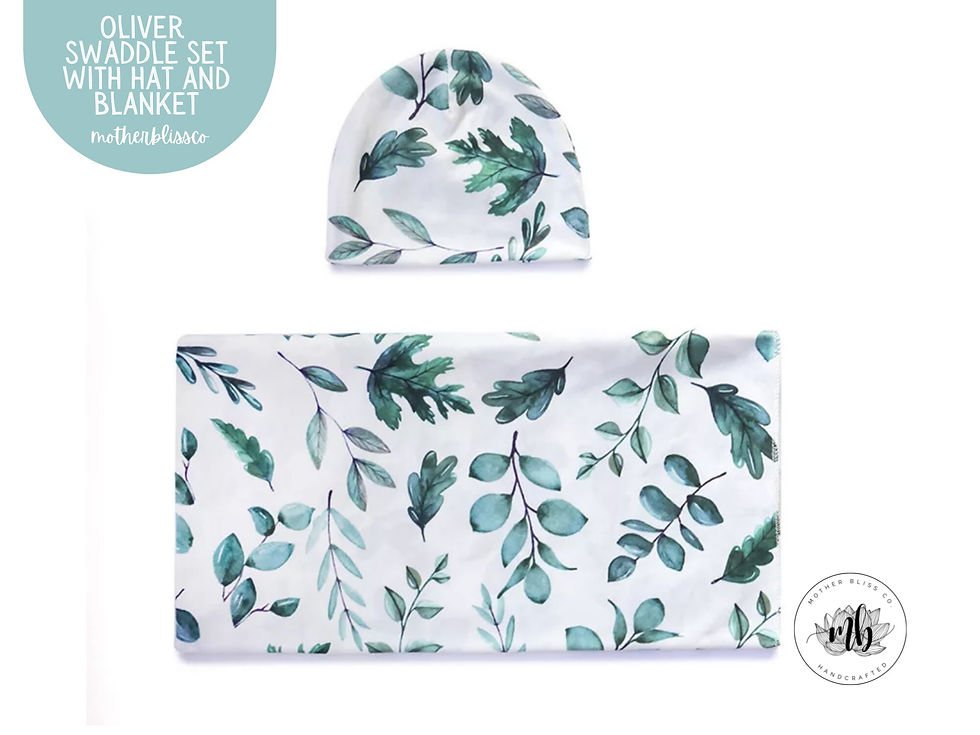 Thumbnail: Oliver Baby Swaddle Set | Newborn Photo Prop | Newborn Swaddle Set with Hat | Ol