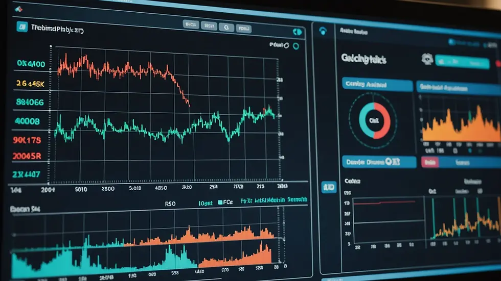 Close-up view of analytical tools on a digital screen