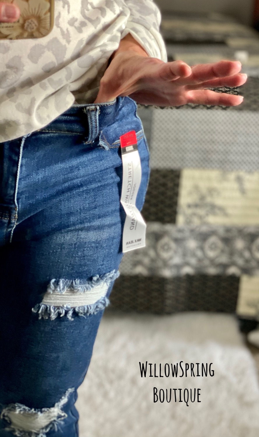 Thumbnail: Destructed Denim Joggers