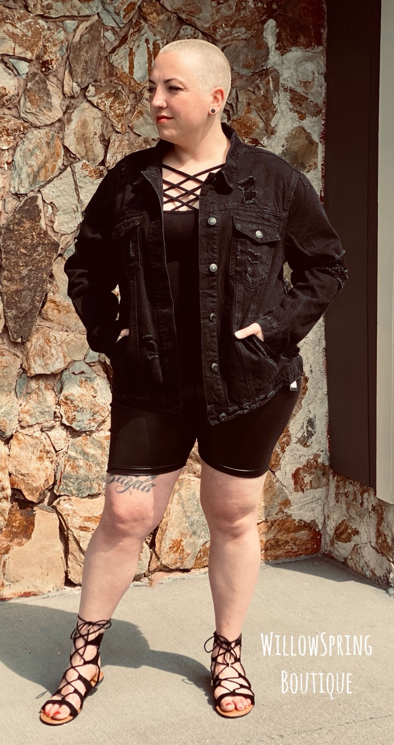 Thumbnail: Obsidian Liquid Biker Shorts Black