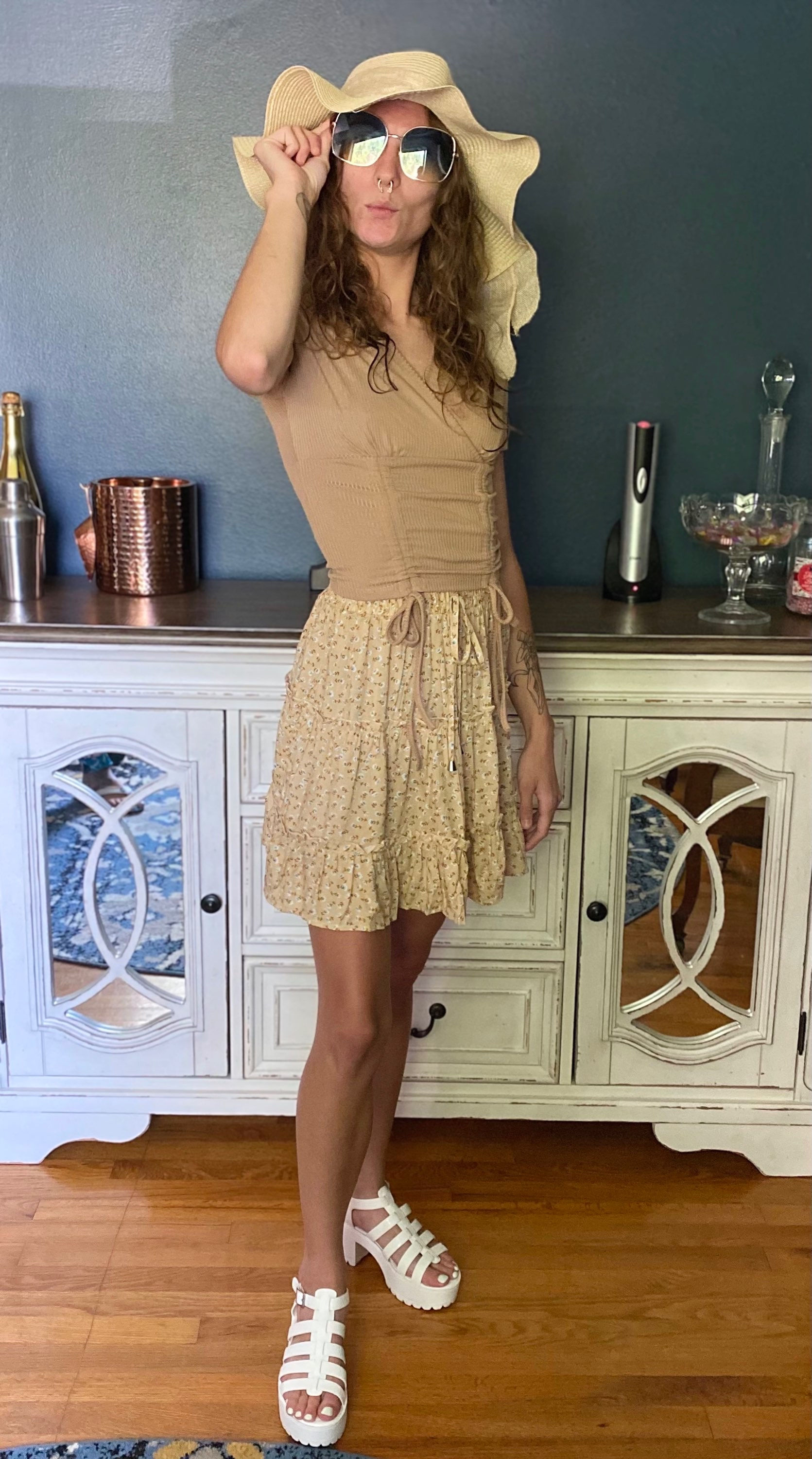 Sophie Ribbed Crop Top Latte