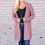 Thumbnail: Bonnie Waffle Cardigan Mauve