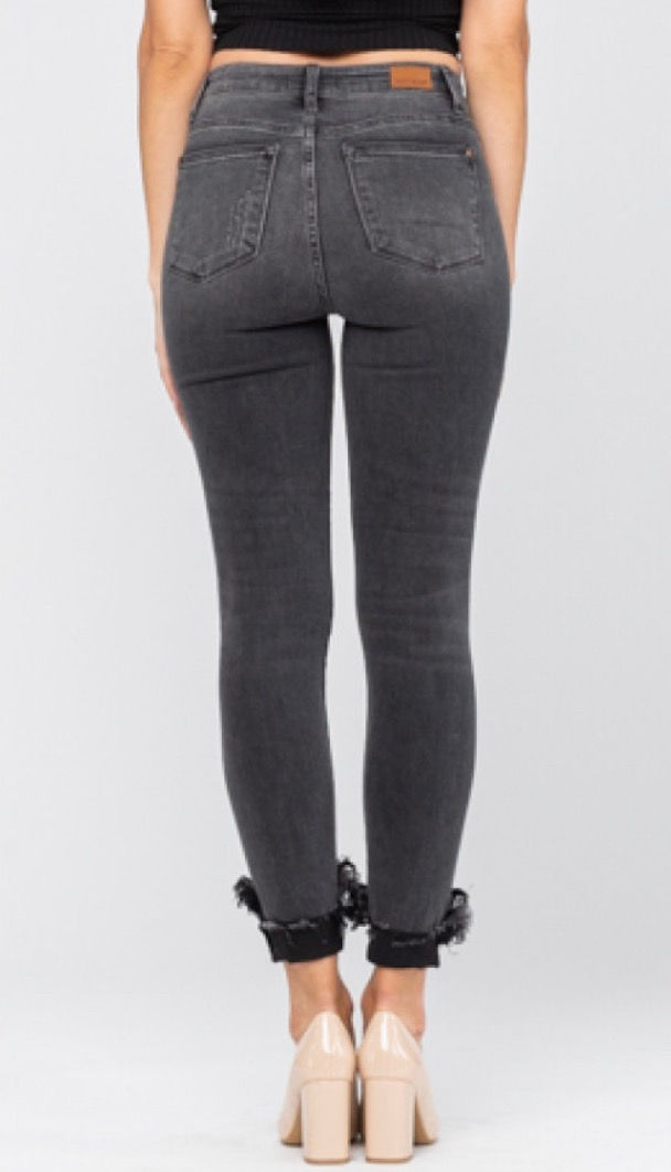Thumbnail: Elora Destroyed Cuffed Hem Skinny Jeans Judy Blue