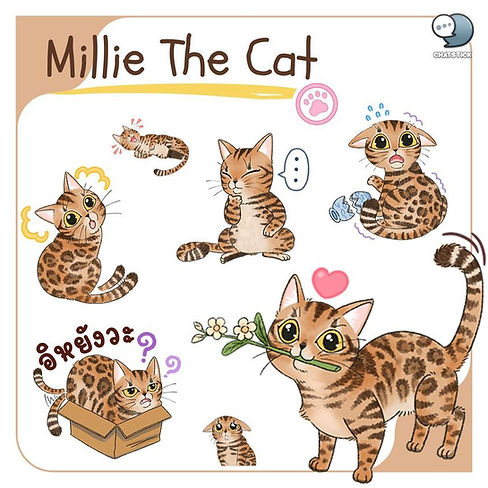 🐱ไหนใครทาสแมวขอให้ยกมือขึ้น!! มาดาวน์โหลดสติกเกอร์สุดน่ารักไปใช้กันเร้ววว🥳 LINE Sticker สัตว์เลี้ยงแสนรักเสกได้ดั่งใจ แค่นำภาพมาให้ทางเราออกแบบก็รอใช้ได้เลยฟิน ๆ ใช้เองก็ได้ หารายได้เข้าก็เริ่ด จะอดใจยังไงไหว ปรึกษาเราได้เล้ย✨🌈 ลิงค์โหลด สติ๊กเกอร์ไลน์ Millie The Cat > ดาวน์โหลดผ่าน LINE STORE : https://line.me/S/sticker/17620073 #ChatStick #สติกเกอร์ไลน์ #สร้างแบรนด์ #ของขวัญ #รับวาดสติกเกอร์ #สติกเกอร์น่ารัก #ThemeLINE #ธีมไลน์ #LINE #StickerLINE ------------------------------------------------------------------------------------ สนใจบริการ รับออกแบบการ์ตูน คาแรคเตอร์ โลโก้ วาดตัวมาสคอต โดยมืออาชีพ | บริการรับออกแบบมาสคอต ออกแบบตัวการ์ตูน Character รับทำสติ๊กเกอร์ไลน์ภาพวาด | รับทำสติ๊กเกอร์ไลน์ภาพถ่าย | รับทำสติ๊กเกอร์ไลน์ดารา | รับทำสติ๊กเกอร์ไลน์ศิลปิน | รับทำสติ๊กเกอร์ไลน์นักร้อง | รับทำสติ๊กเกอร์ไลน์บริษัท | รับทำสติ๊กเกอร์ไลน์องค์กร| รับออกแบบสติ๊กเกอร์ไลน์อนิเมชั่น | รับทำสติ๊กเกอร์ไลน์อนิเมชั่น | รับออกแบบสติ๊กเกอร์ไลน์เคลื่อนไหวได้ | รับออกแบบสติ๊กเกอร์ไลน์ดุ๊กดิ๊ก | รับทำAnimated Sticker Line | Animated Stickers "StickerLine สติ๊กเกอร์ไลน์รูปถ่าย สติ๊กเกอร์ไลน์รูปภาพ สามารถติดต่อเราได้ตลอด 24 ชั่วโมง ตัวอย่าง ผลงานออกแบบสติ๊กเกอร์ไลน์ บริษัท แบรนด์ และ องค์กร >> https://www.chatstickmarket.com/stickerport ตัวอย่าง ผลงานออกแบบสติ๊กเกอร์ไลน์ ศิลปิน ดารา และ ผู้มีชื่อเสียง >> https://www.chatstickmarket.com/celebport ตัวอย่าง ตัวอย่างผลงานมาสคอต (Mascot) ธุรกิจ องค์กร และ ศิลปิน >> https://www.chatstickmarket.com/mascotport ------------------------------------------------------------------------------------ 📢ช่องทางการติดต่อ📢 🔸LINE@ : https://goo.gl/KuzCpM 🔸Website : www.chatstickmarket.com/ 🔸Tel : 0840104252 📱0947805680 เบอร์ออฟฟิศ : 02-2970811 (จันทร์-ศุกร์)
