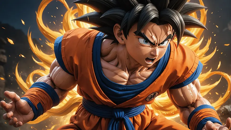 Goku in action