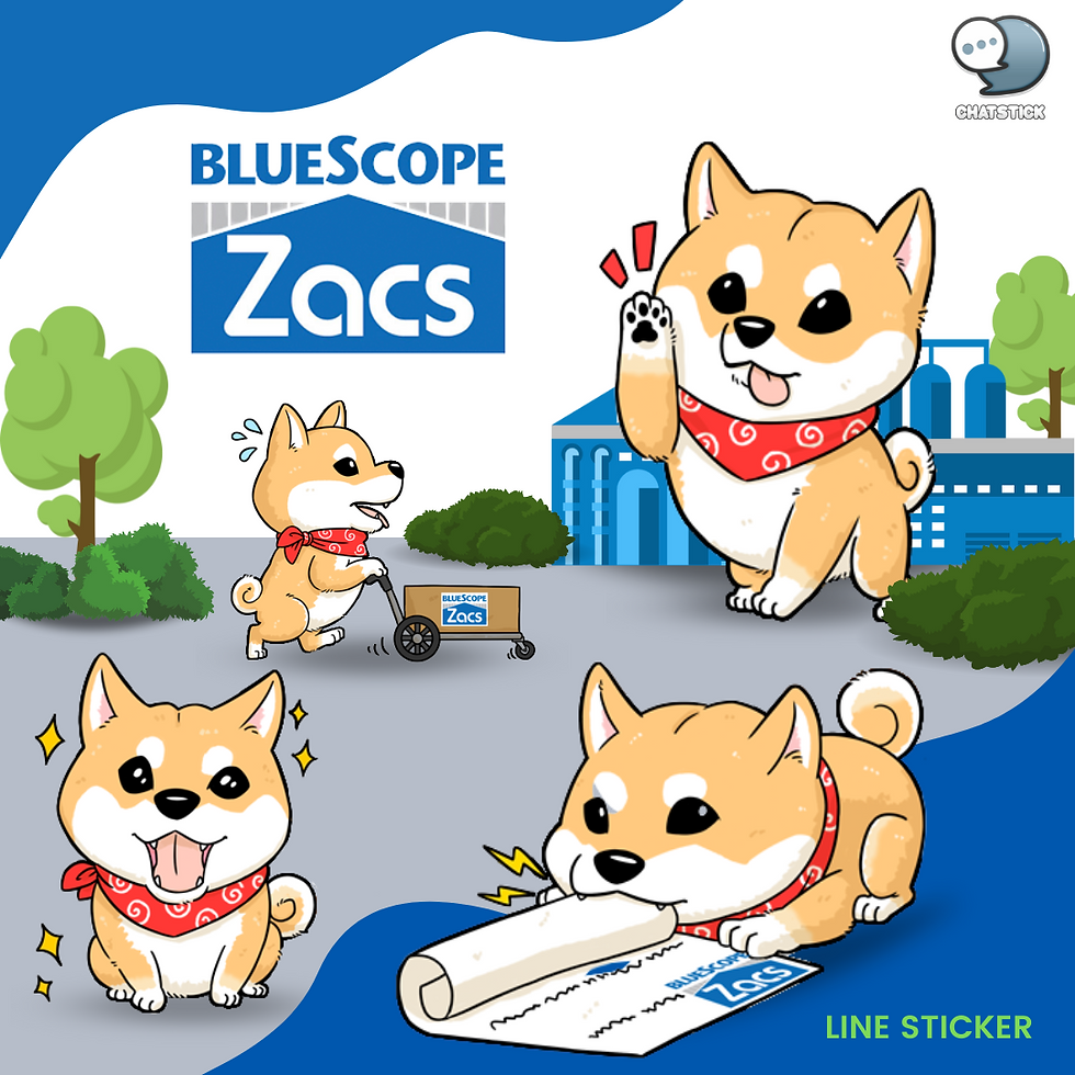 "NS Bluescope", a manufacturer and distributor of coated steel with aluminum and zinc alloys. and color coated steel ✨ Beloved pets can also be brand mascots. The brand has brought Nong Yuki. Designed as a line sticker of a big-headed cartoon character. And add more products to look at and feel comfortable, very nice to use 😁 #ChatStick #สติกเกอร์ไลน์ #สร้างแบรนด์ #ของขวัญ #รับวาดสติกเกอร์ #สติกเกอร์ #ThemeLINE #ธีมไลน์ ---------------------------------------------------- Interested in services for drawing cartoon characters, making stickers for line drawings | for making stickers for LINE photos | for making stickers for LINE celebrities | for making stickers for LINE artists | for making stickers for LINE singers | Animated Line Sticker Design | Animated Line Sticker Design | Animated Sticker Line Design | Animated Sticker Line Design | Animated Sticker Line | Animated Stickers "StickerLine Photo Sticker Line Sticker Line Pictures You can contact us 24 hours a day. Examples of designs for LINE stickers for companies, brands and organizations >> https://www.chatstickmarket.com/stickerport Examples of LINE sticker designs, artists, celebrities and famous people >> https://www.chatstickmarket.com/celebport Examples of LINE sticker designs that we can send to all apps, whether Facebook, WeChat, KakaoTalk, Messenger, Whatsapp >>https://www.chatstickmarket.com/stickerinchatstick ---------------------------------------------------- 💙 Consult our team 💙 📱Tel : 0840104252 📱0947805680 Office Hotline : 034-900-165 , 02-297-0811 (Monday-Friday) 📨 Inbox : http://m.me/ChatStick.TH ┏━━━━━━━━━┓ 📲 LINE: @chatstick ┗━━━━━━━━━┛ or click https://goo.gl/KuzCpM 🎉 See our work at https://lnkd.in/gT2npuW
