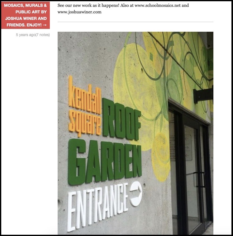 Mosaics, Murals and Public Art by Joshua Winer