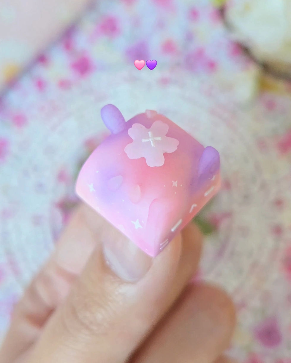 Thumbnail: Fae - Sakura Kitty Keycap [Dreamscape Valley]