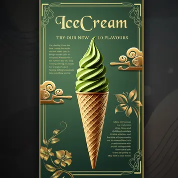 Ice Creame Menu Design
