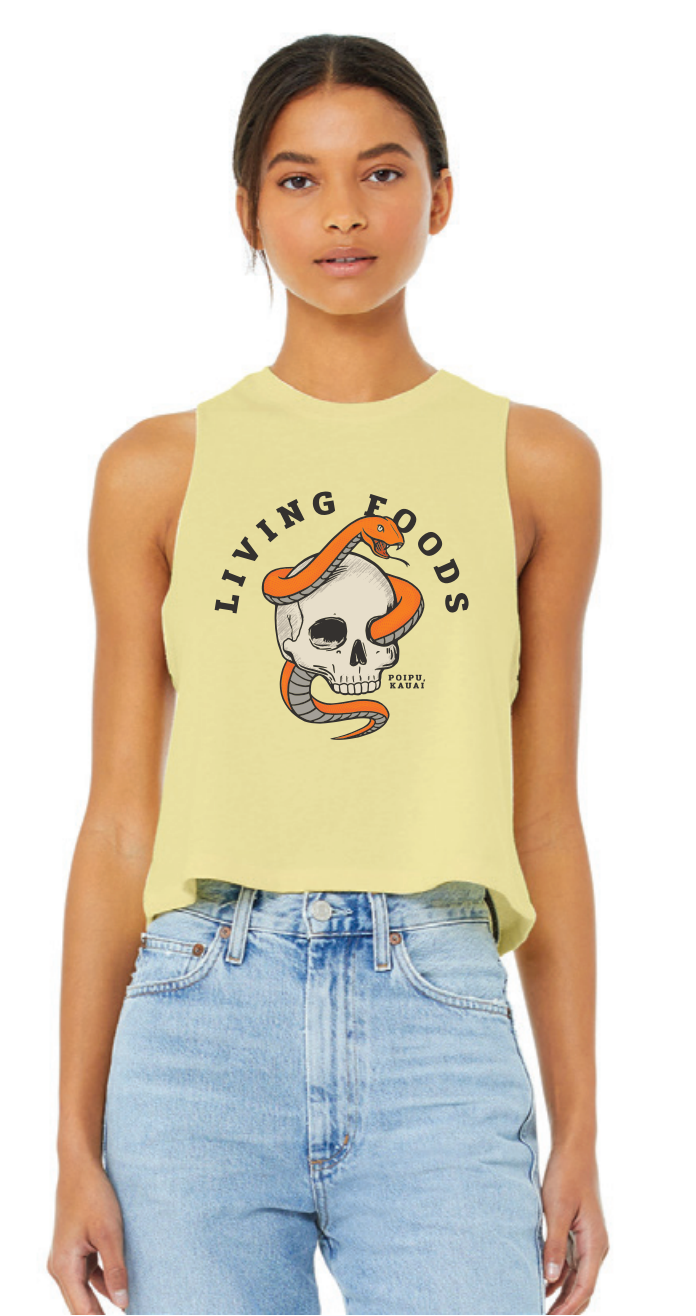 Living Foods Snake Skull Crop Tank Top