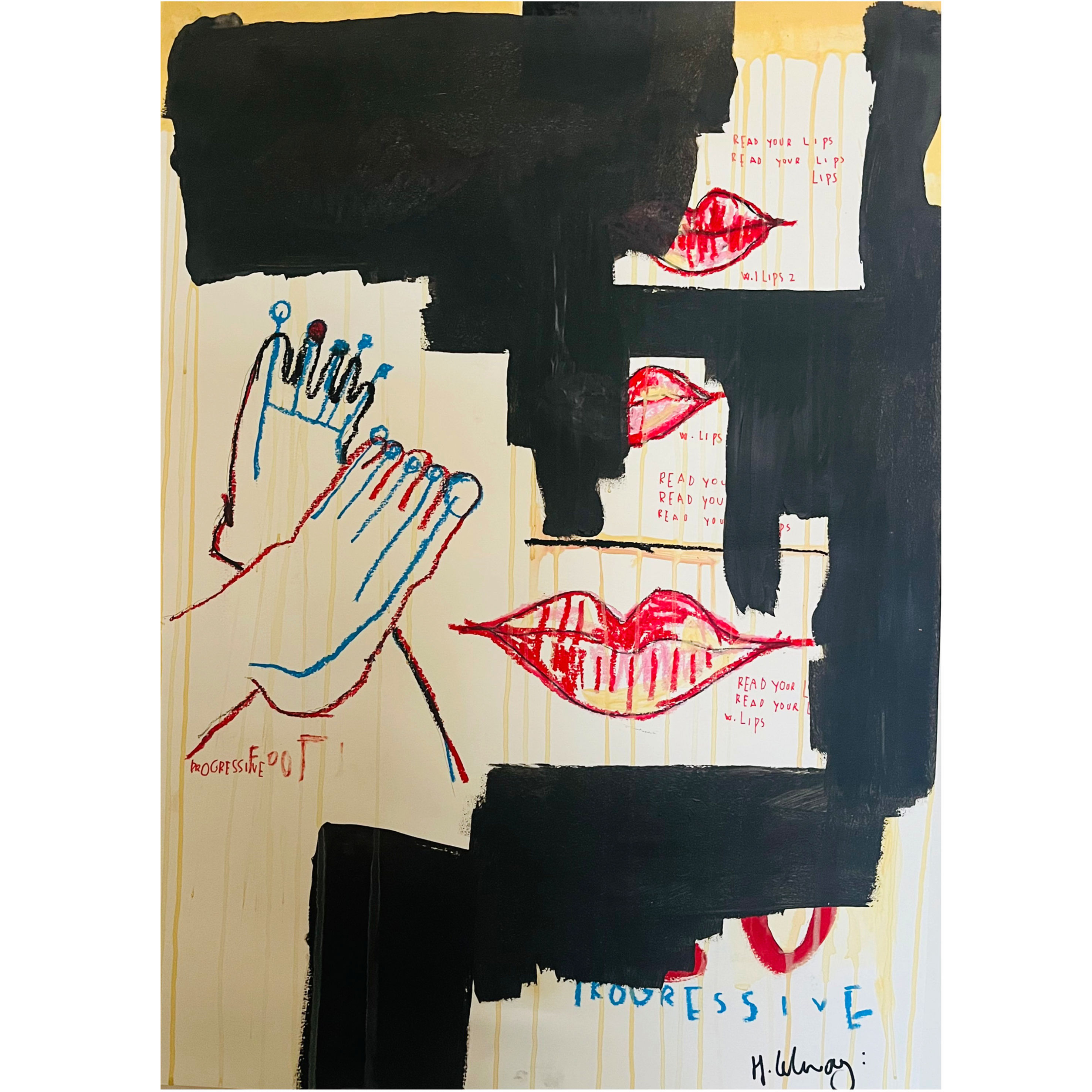 Read your lips - Dessin original encadré